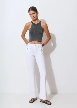 Brownie Pantalones*Pantalón campana bolsillos frontales