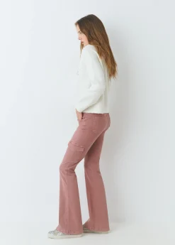 Brownie Pantalones*Pantalón campana cargo Rosado