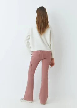 Brownie Pantalones*Pantalón campana cargo Rosado