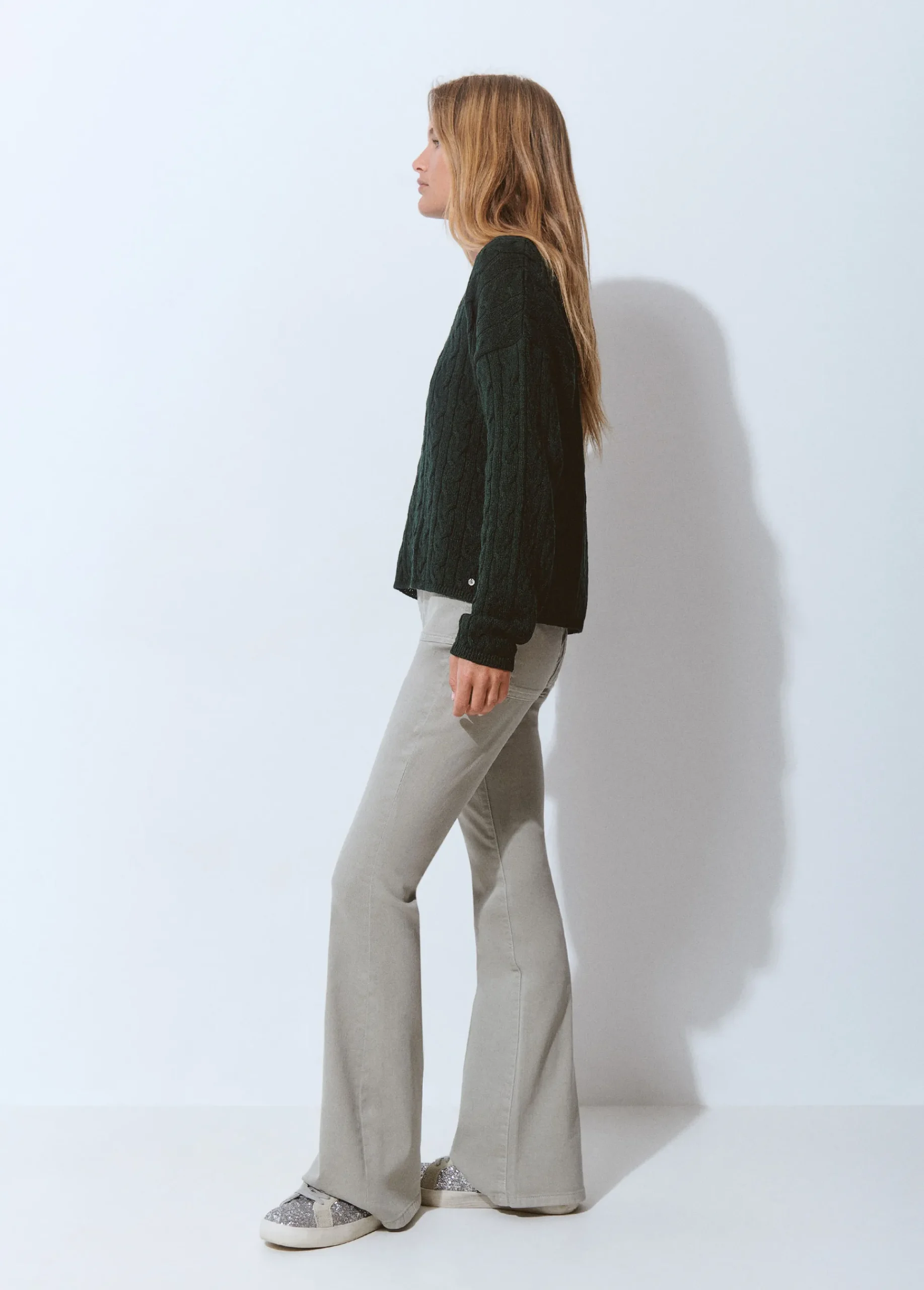 Brownie Pantalones*Pantalón campana cinturón Verde