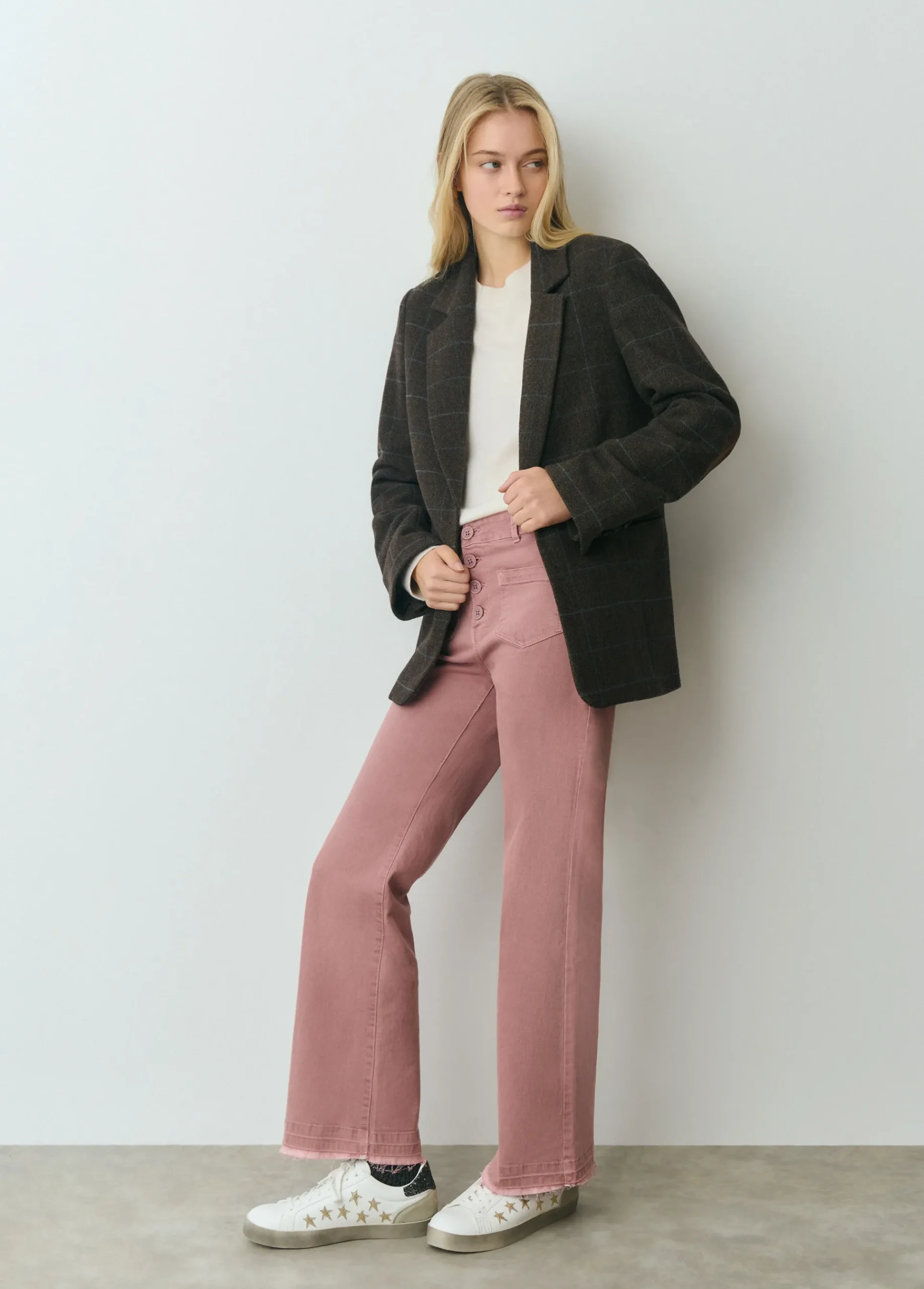 Brownie Pantalones*Pantalón culotte botones frontales Rosado