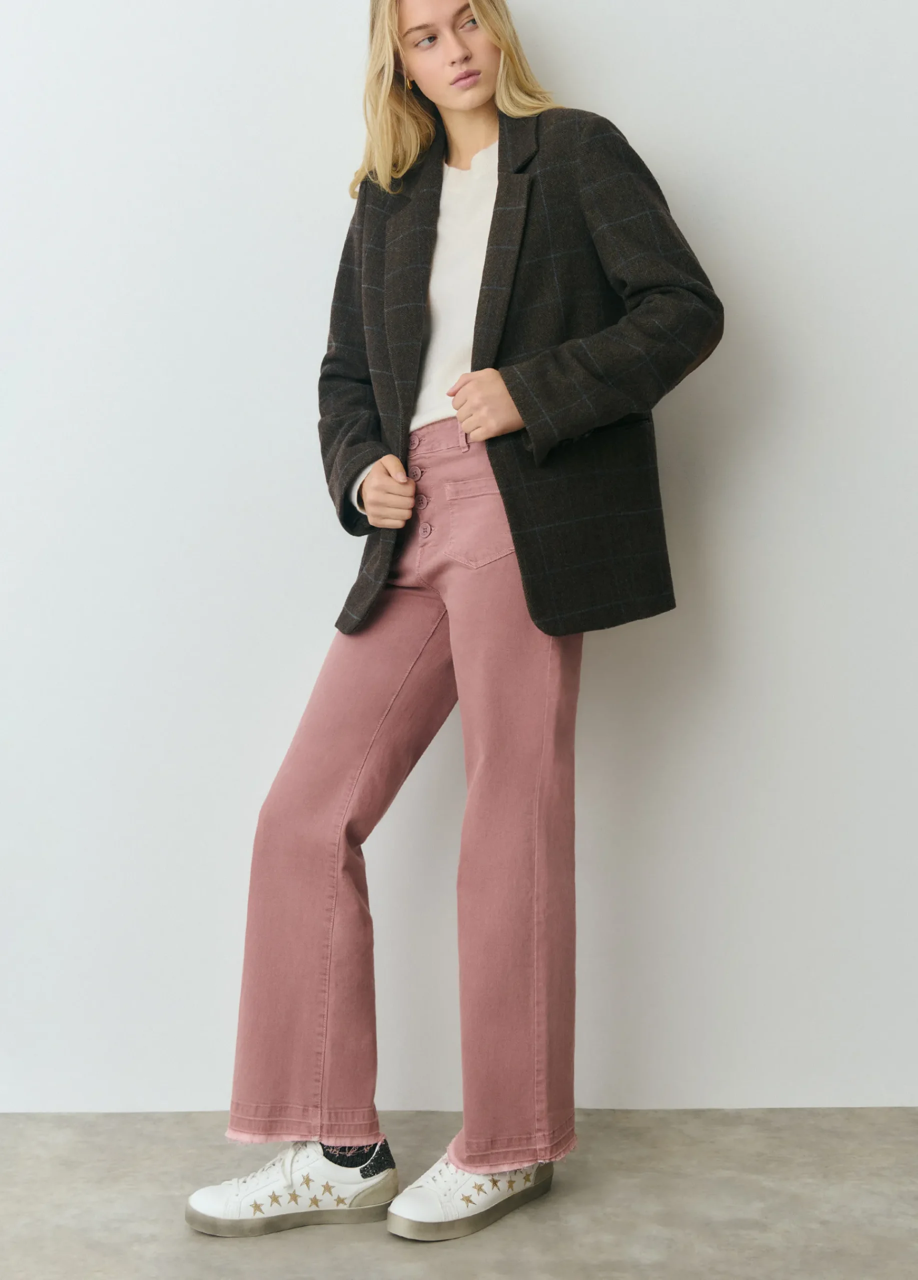 Brownie Pantalones*Pantalón culotte botones frontales Rosado