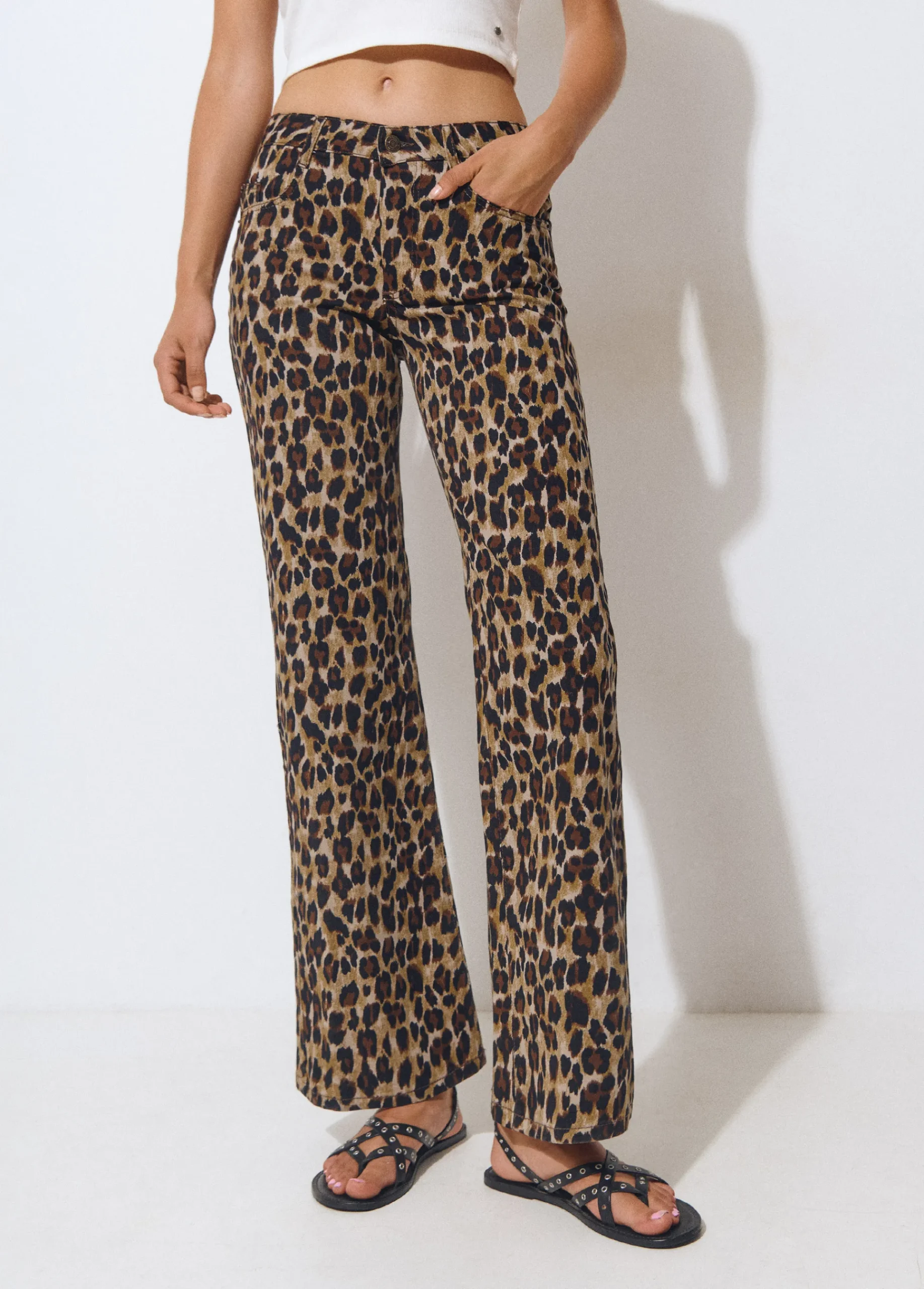Brownie Pantalones*Pantalón estampado animal Marron