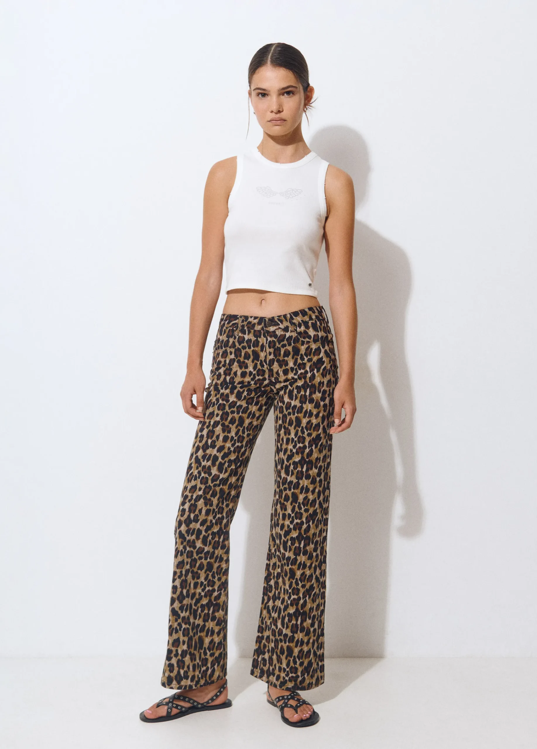 Brownie Pantalones*Pantalón estampado animal Marron