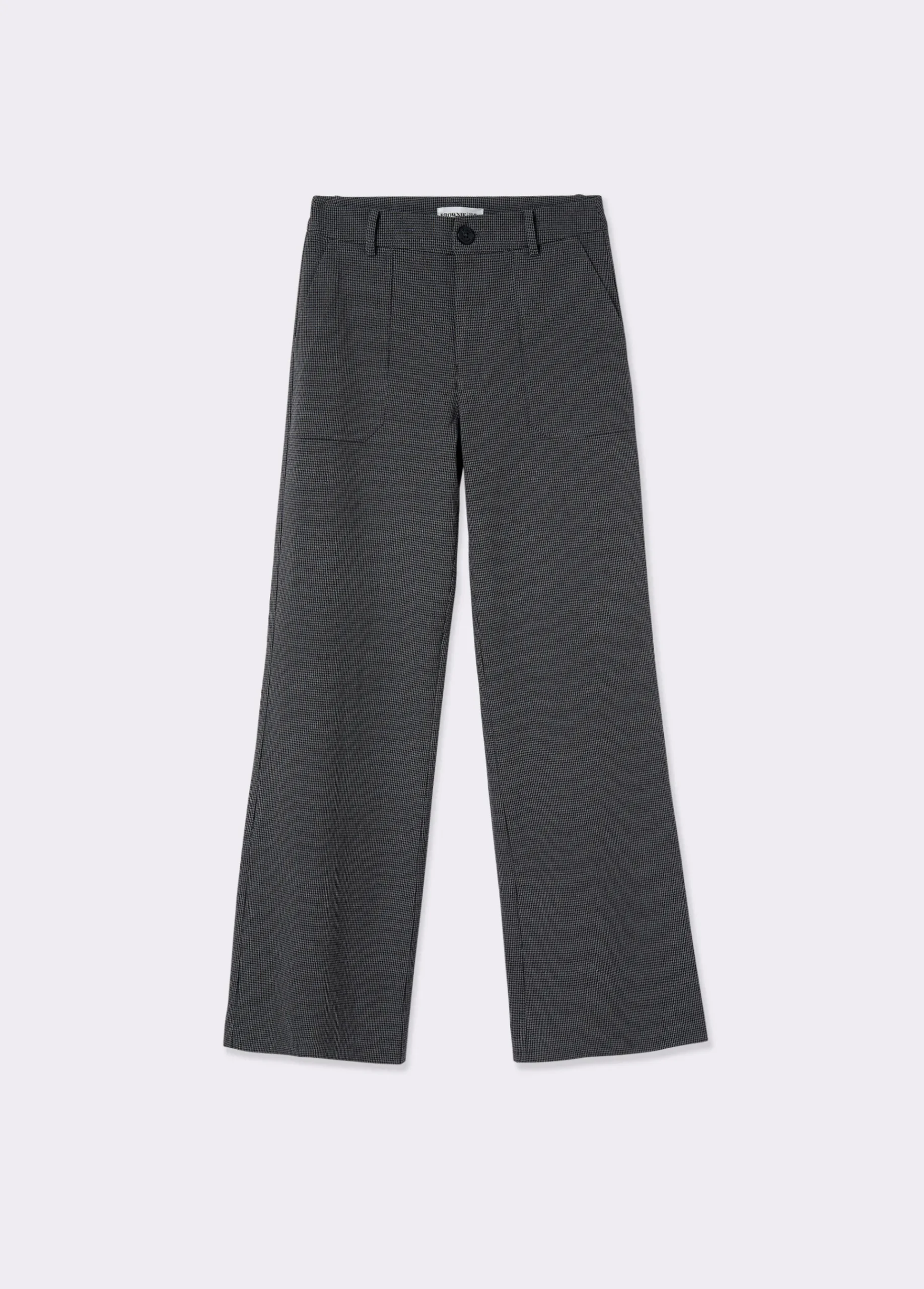 Brownie Pantalones*Pantalón flare cuadrito Gris