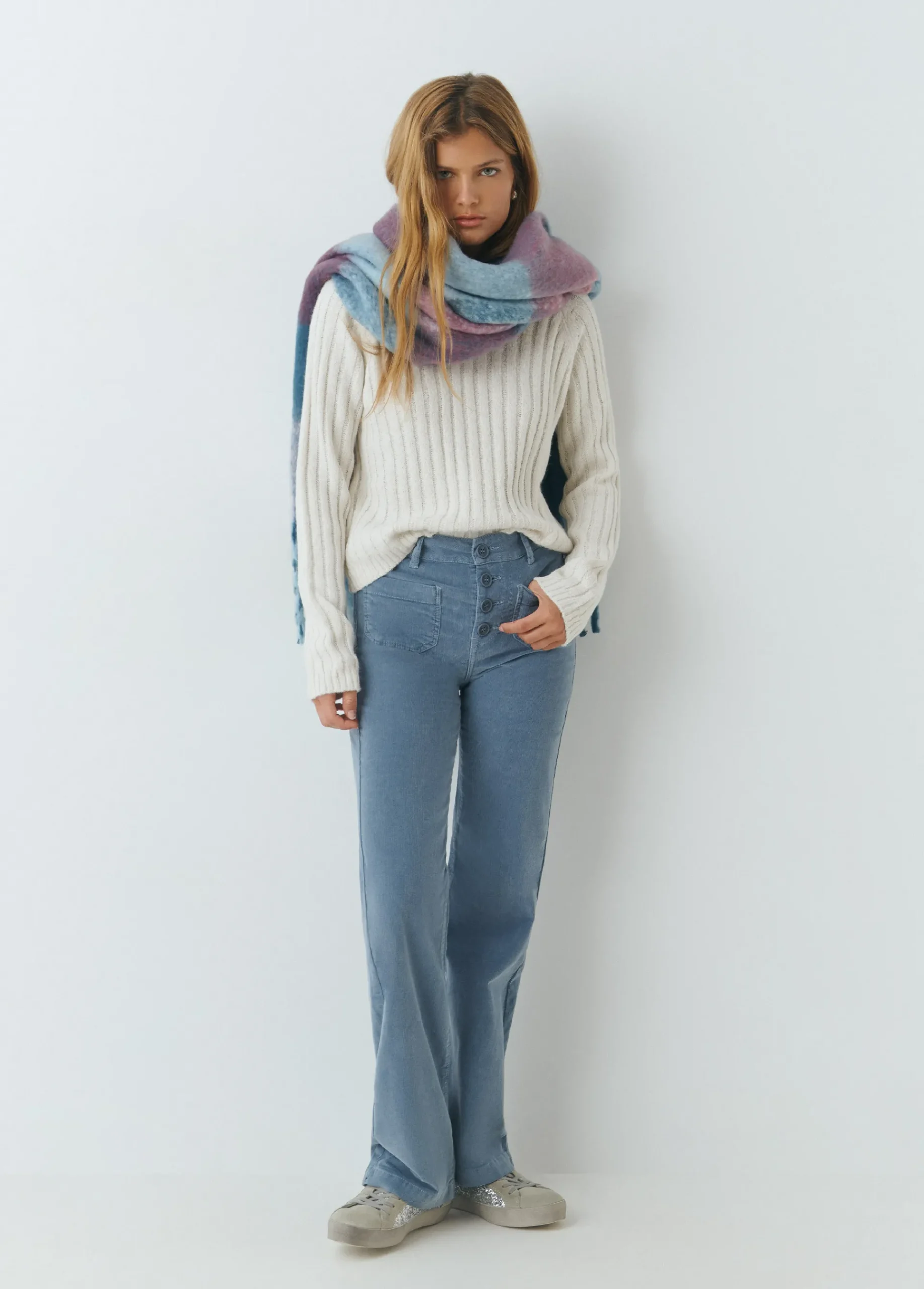 Brownie Pantalones*Pantalón pana culotte Azul