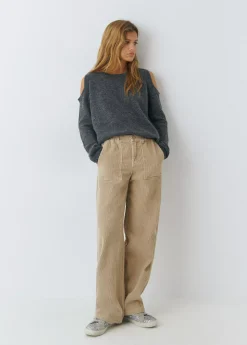 Brownie Pantalones*Pantalón pana recto Arena