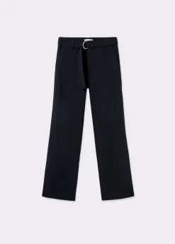 Brownie Pantalones*Pantalón recto con cinturón Negro
