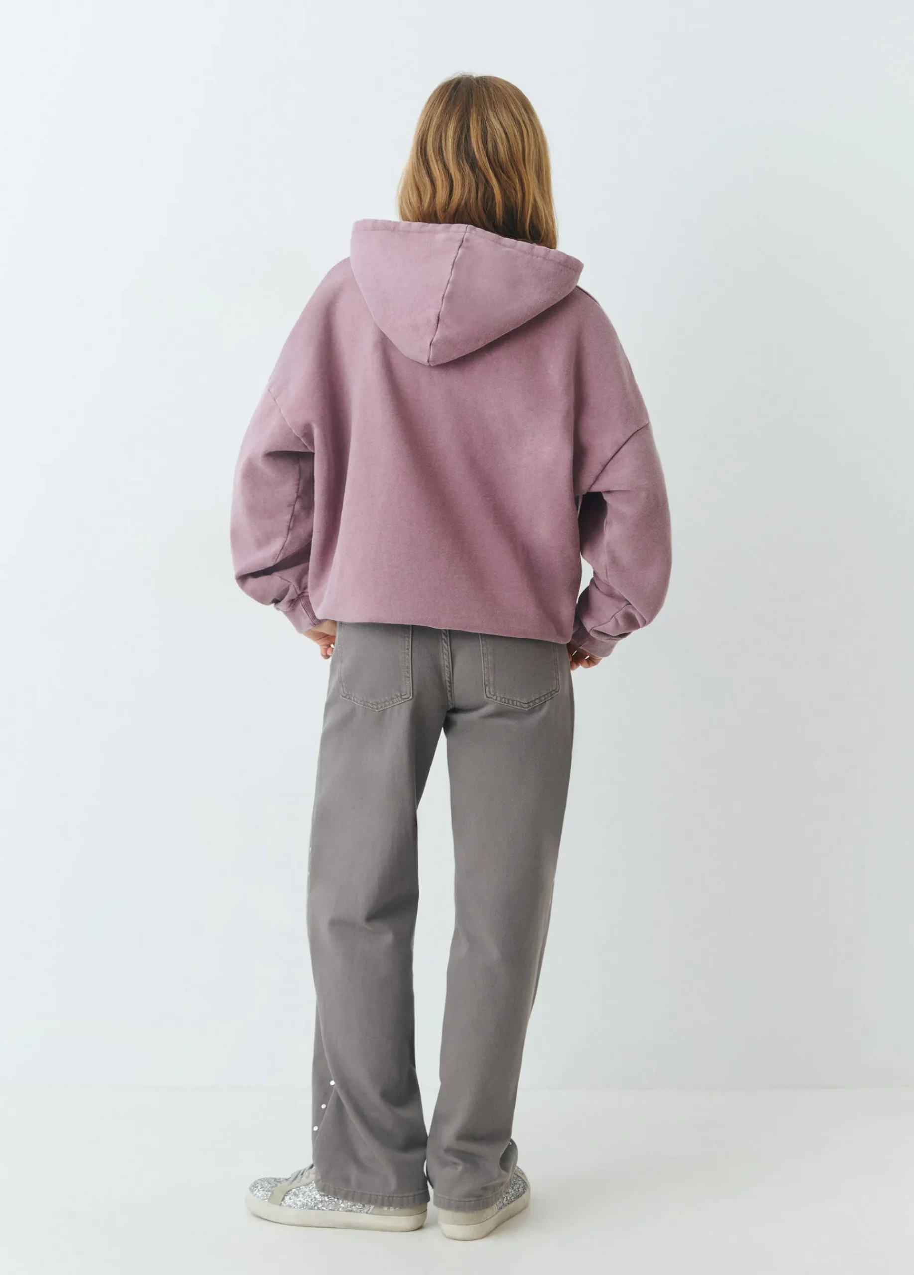 Brownie Pantalones|Jeans*Pantalón tachas laterales Gris