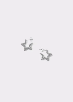 Brownie Bisutería*Pendiente estrella circonita Plata