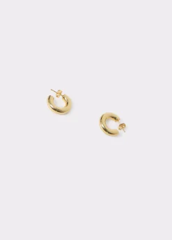 Brownie Bisutería*Pendientes aro grueso mini Dorado