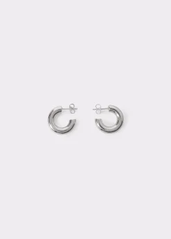 Brownie Bisutería*Pendientes aro grueso mini Plata