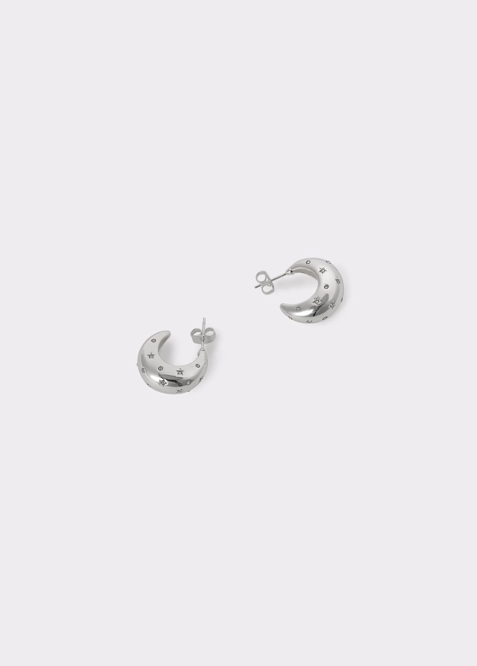 Brownie Bisutería*Pendientes aro incrustaciones Plata