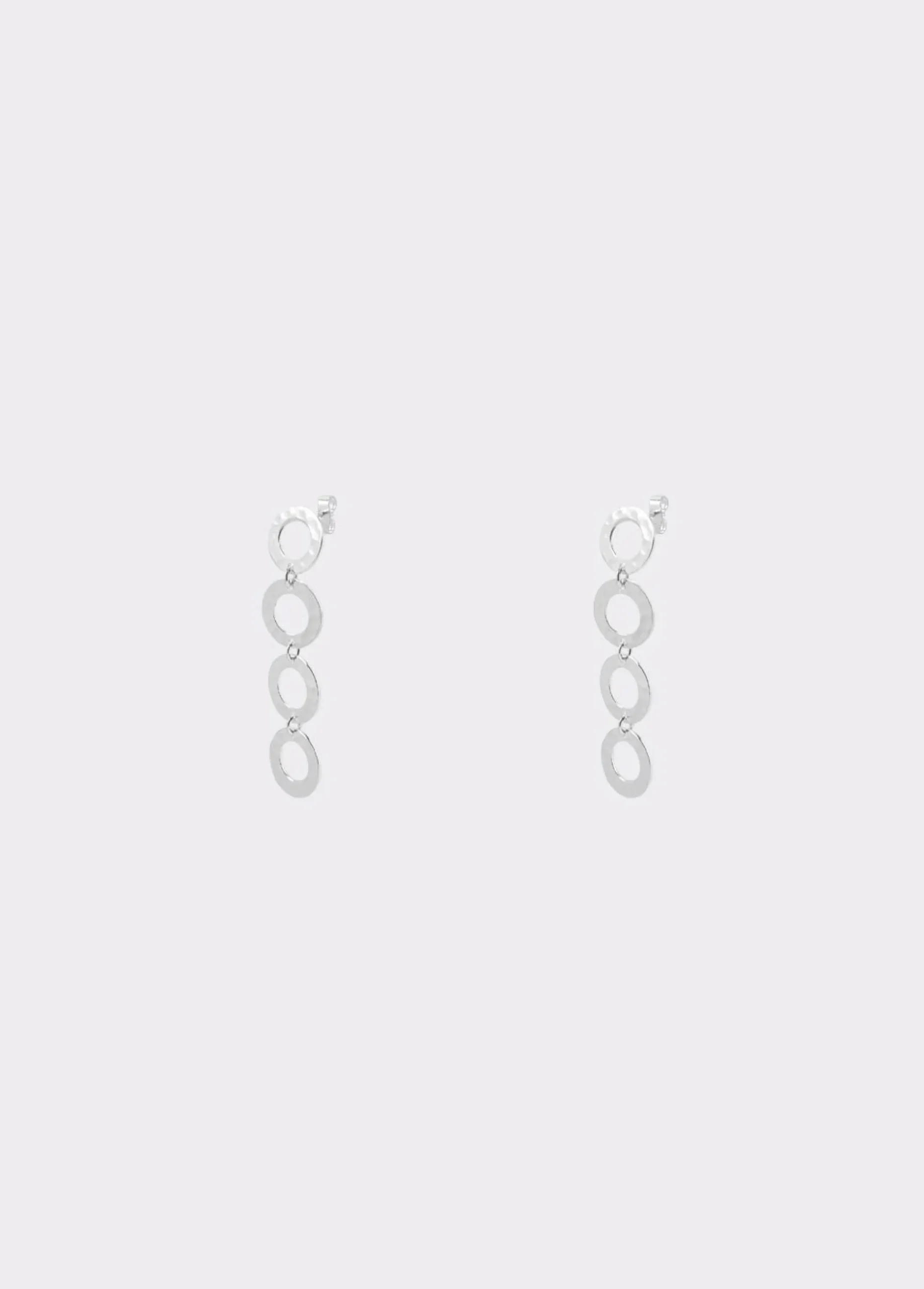 Brownie Bisutería*Pendientes largos aros Plata