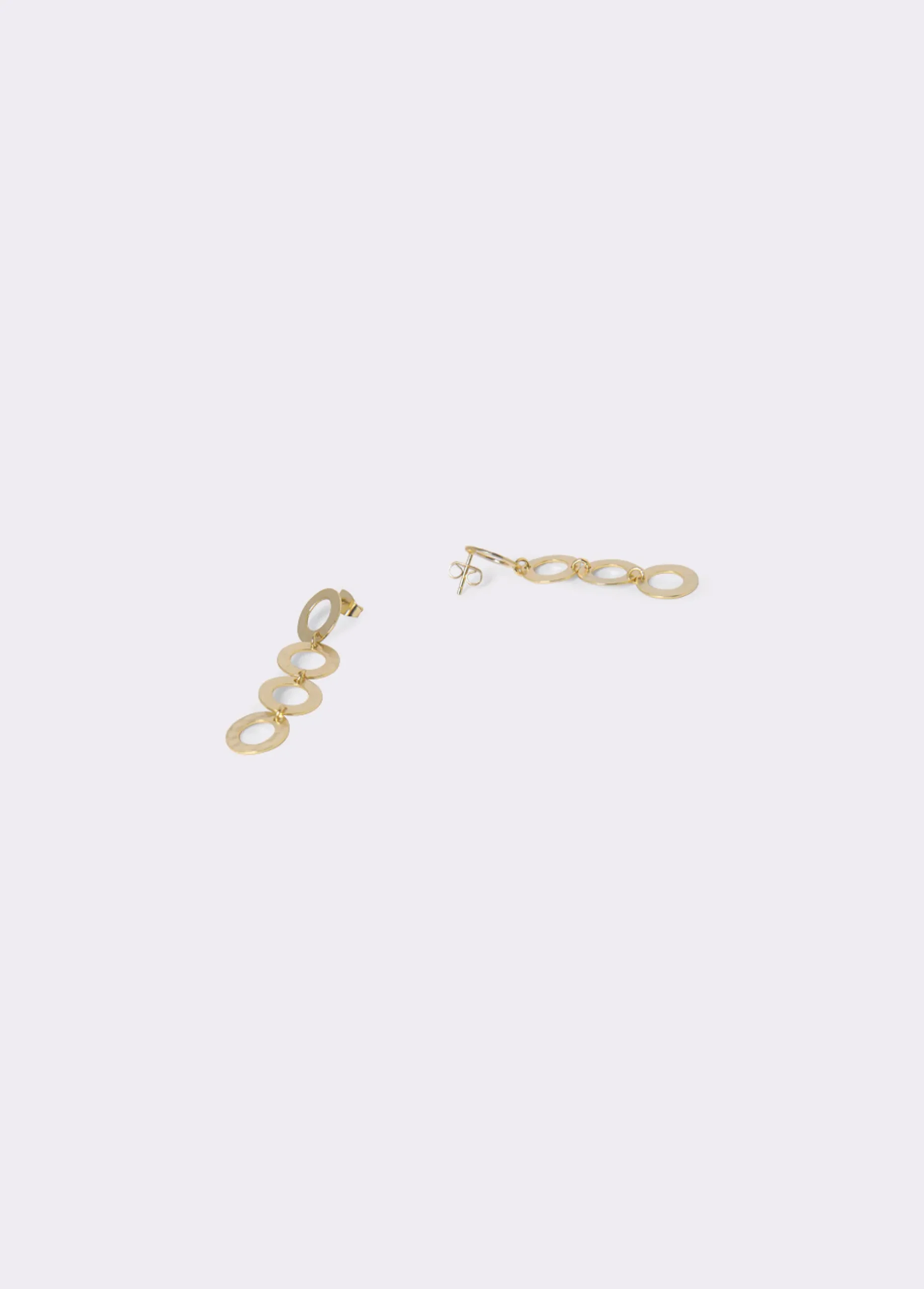 Brownie Bisutería*Pendientes largos aros Dorado