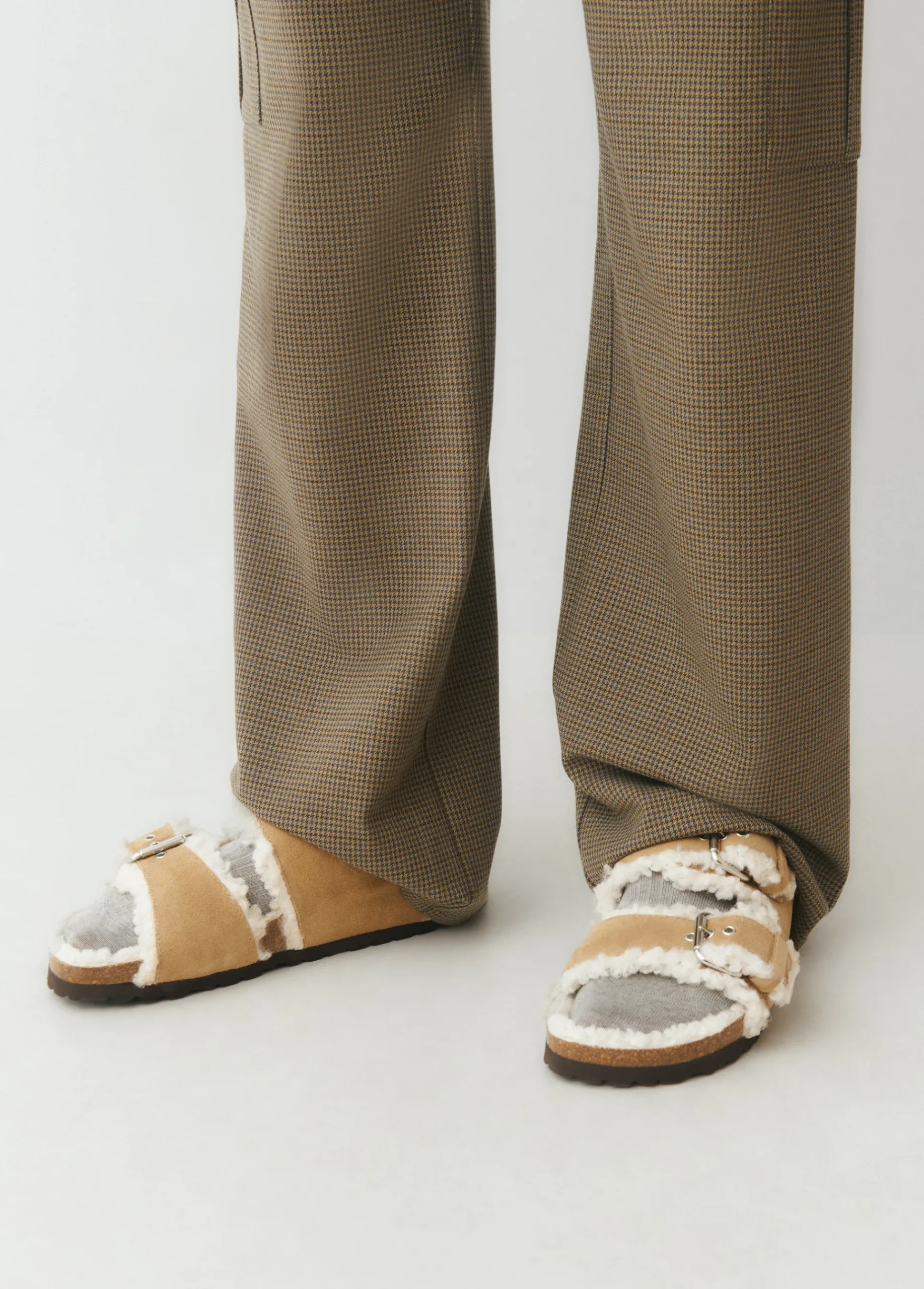 Brownie Zapatos*Sandalia bio borrego Taupe