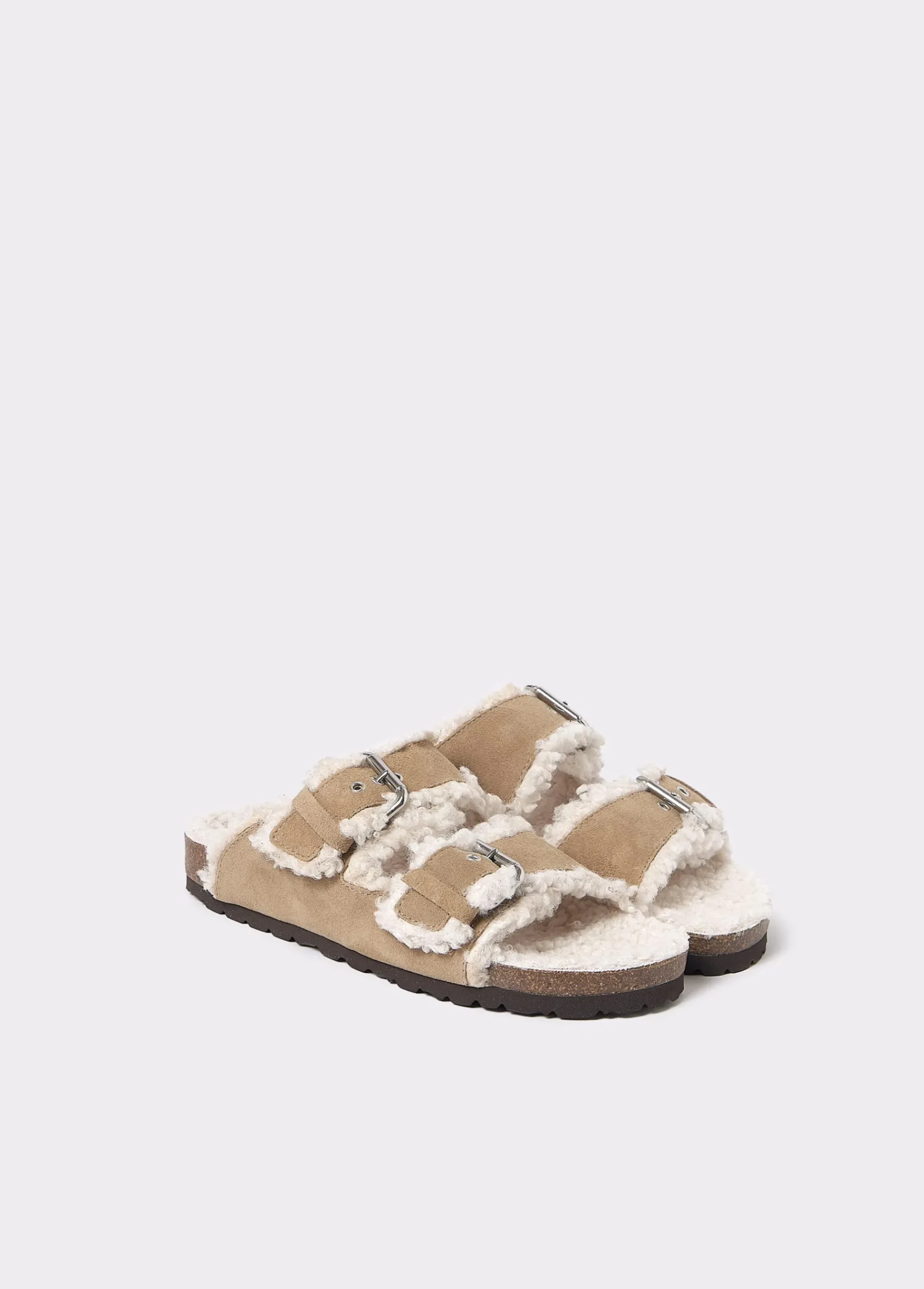 Brownie Zapatos*Sandalia bio borrego Taupe