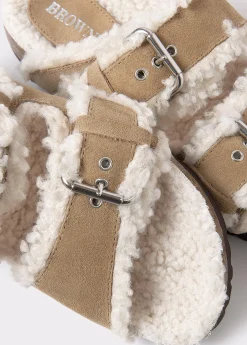 Brownie Zapatos*Sandalia bio borrego Taupe