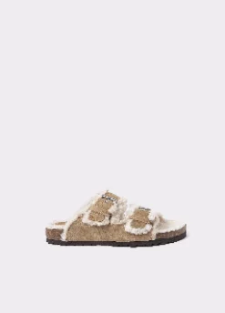 Brownie Zapatos*Sandalia bio borrego Taupe