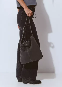Brownie Bolsos*Shopper piel correa tachas Gris