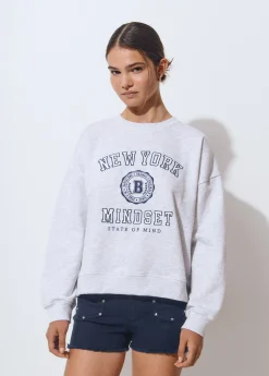 Brownie Sudaderas*Sudadera gris vigore bordado Grisvigore