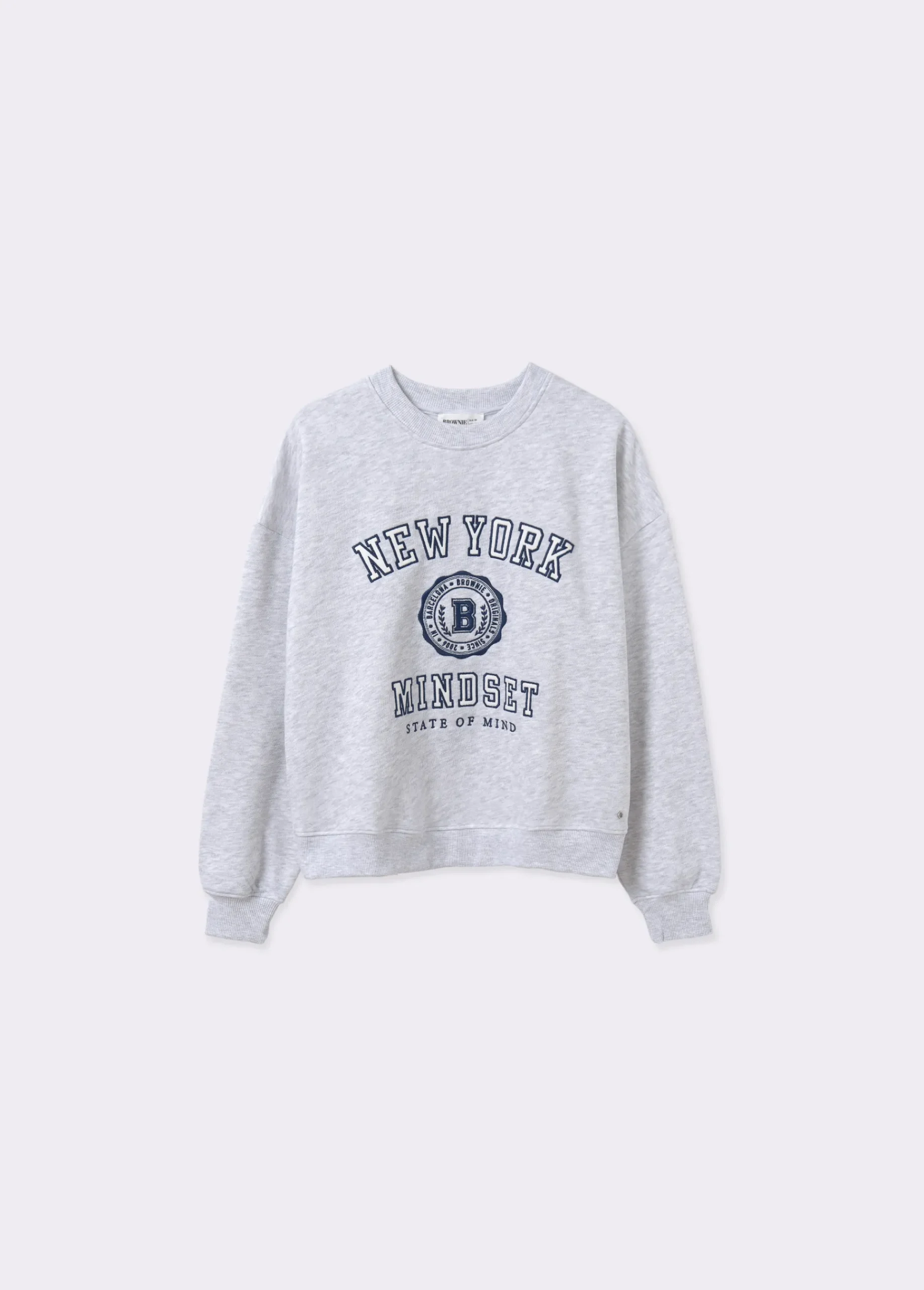 Brownie Sudaderas*Sudadera gris vigore bordado Grisvigore