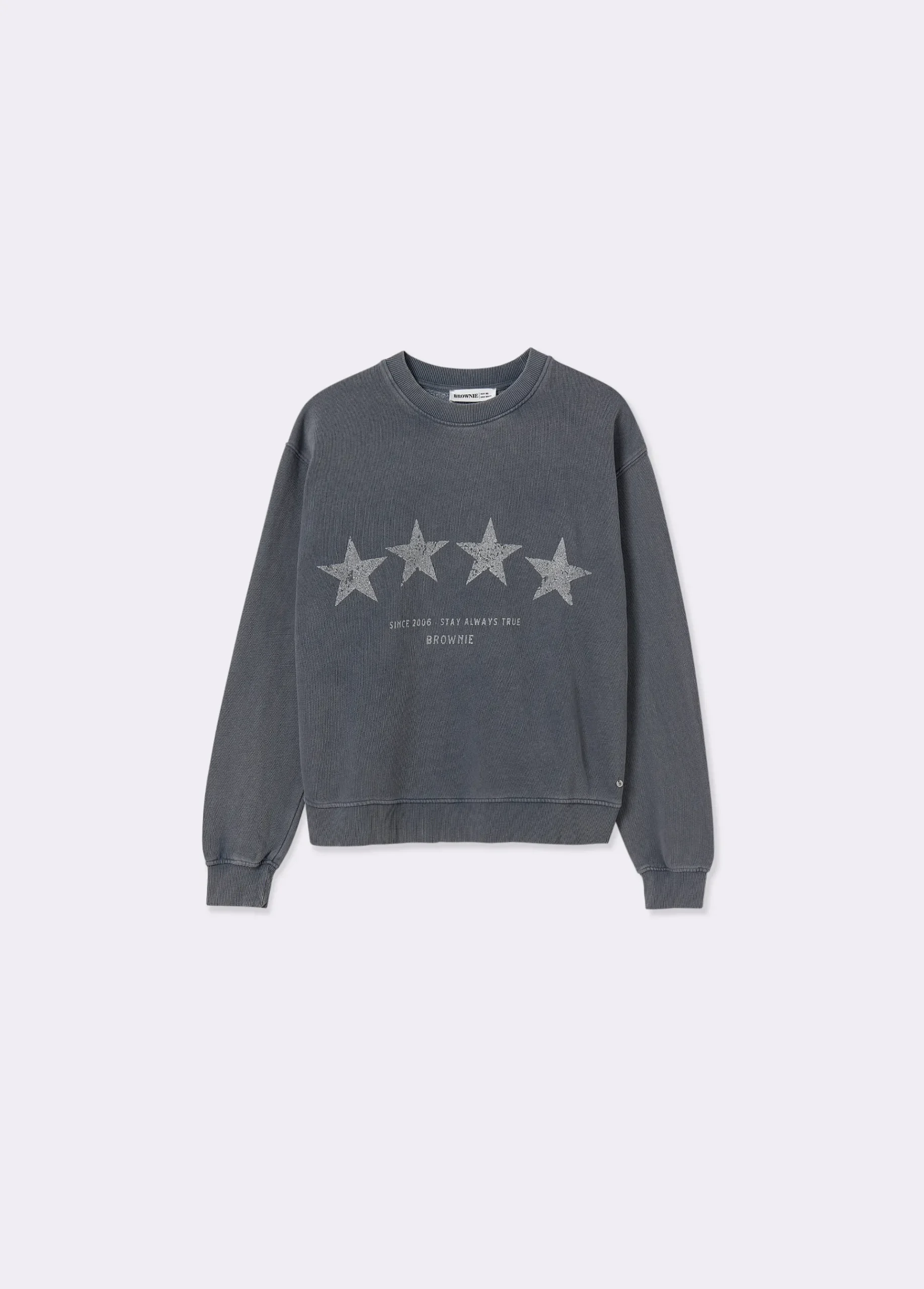 Brownie Sudaderas*Sudadera print estrellas Gris