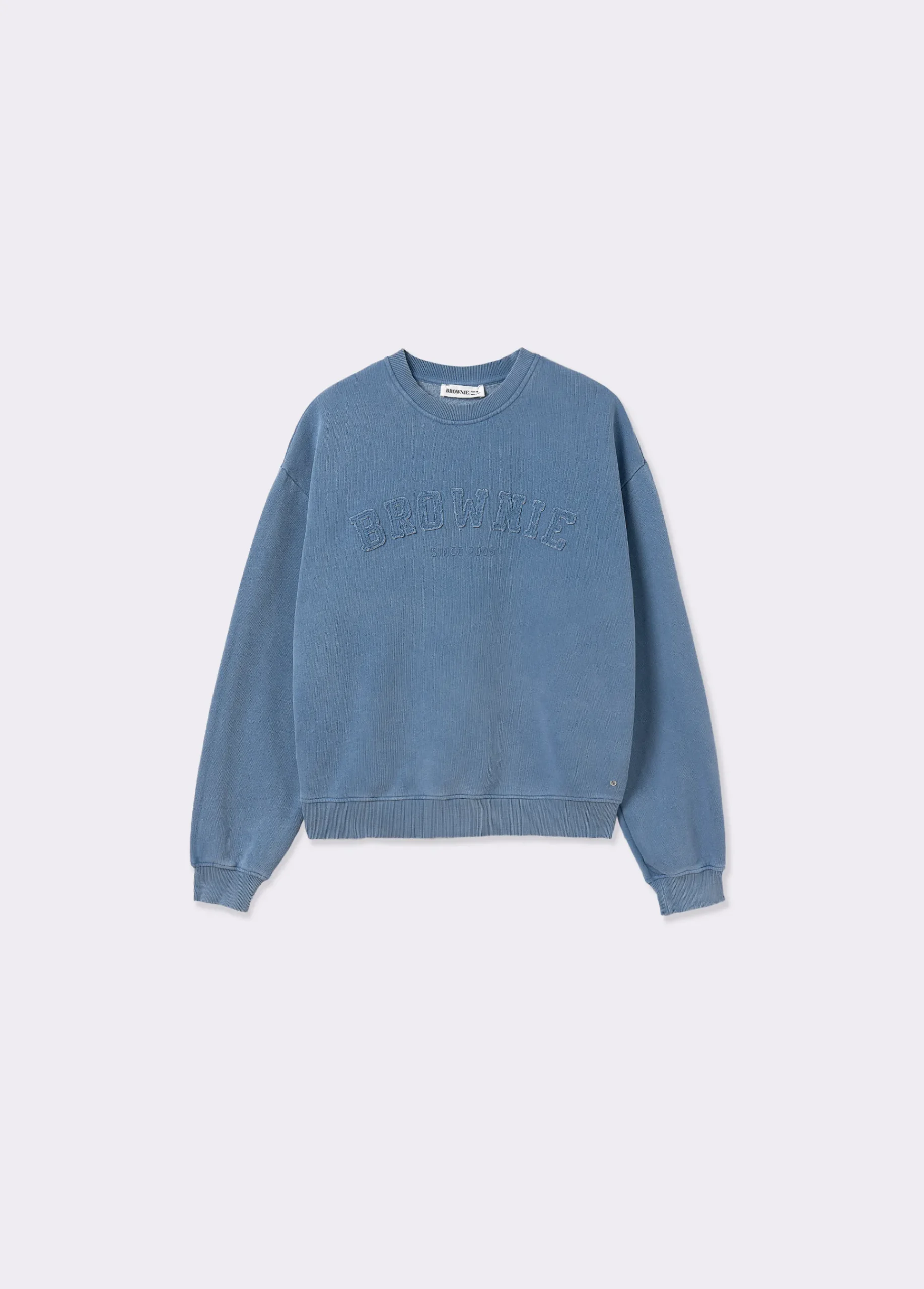 Brownie Sudaderas*Sudadera texto desflecado Azul