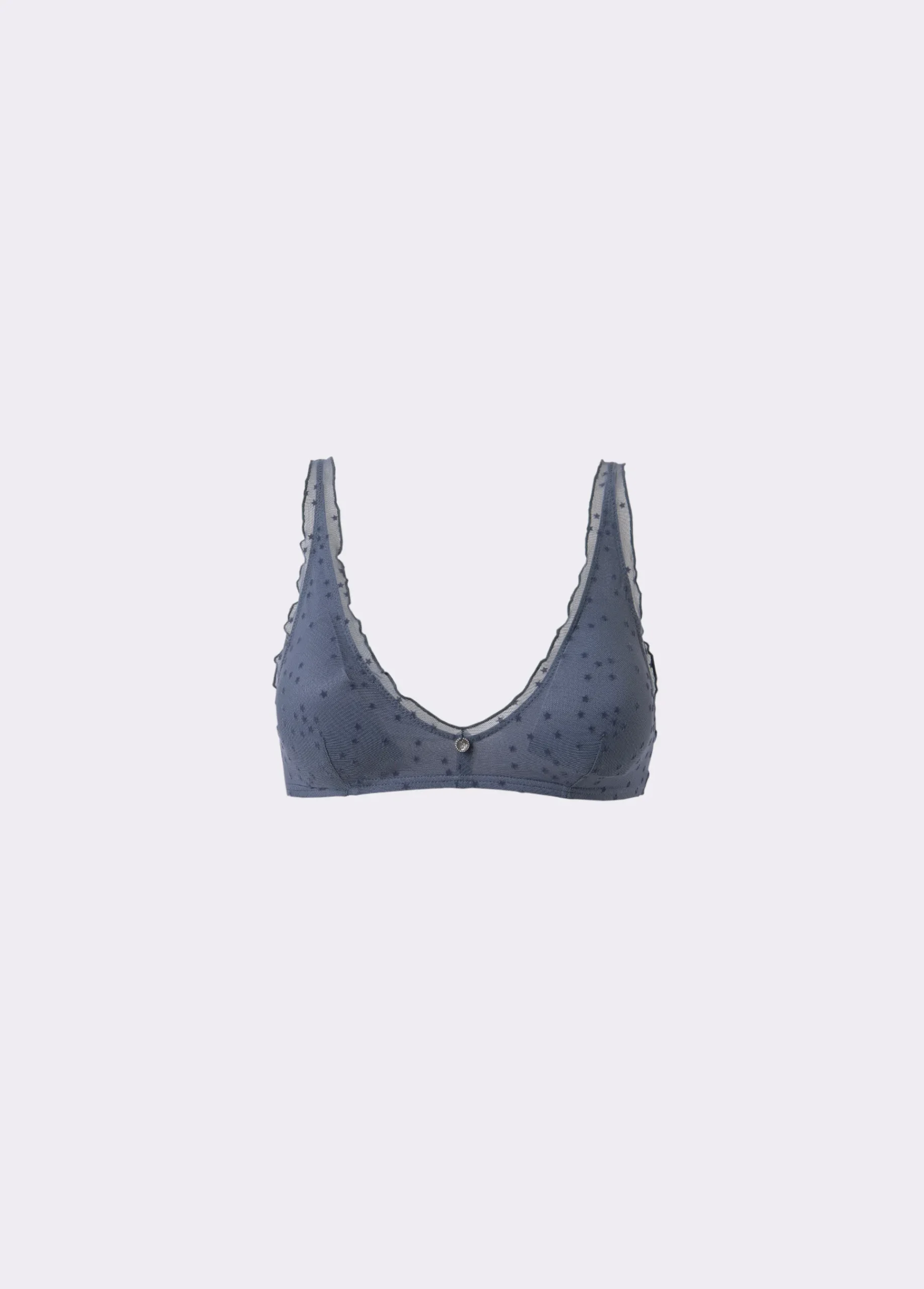 Brownie Ropa Interior*Sujetador tul flocado Gris