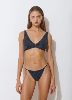 Brownie Ropa Interior*Tanga tul flocado animal print Azulnoche