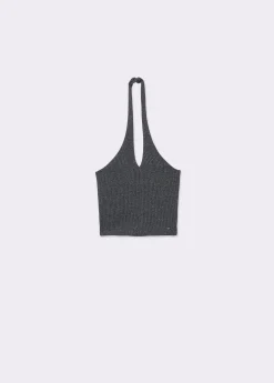 Brownie Camisetas Y Tops*Top halter hilo metalizado Plata