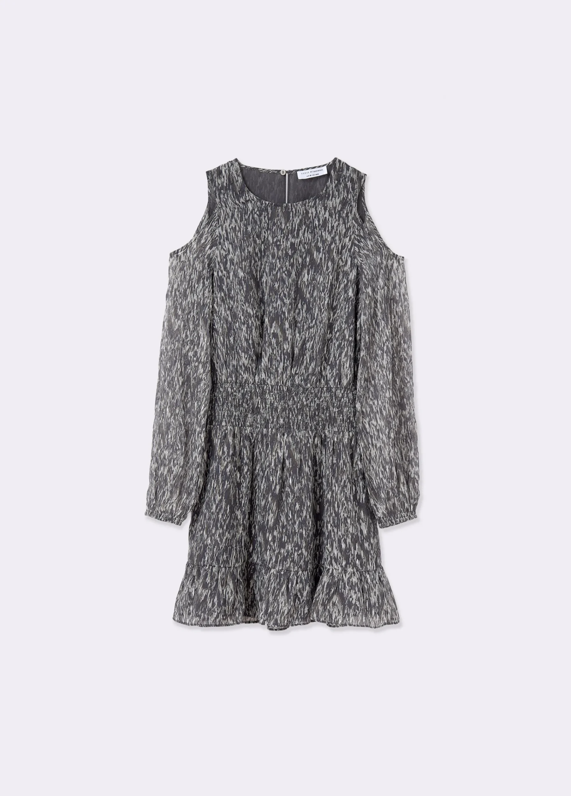Brownie Vestidos Y Monos*Vestido cut out brillo estampado Gris