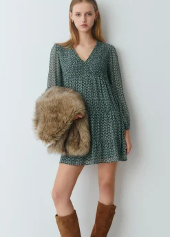 Brownie Vestidos Y Monos*Vestido estampado bicolor Verde