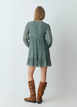 Brownie Vestidos Y Monos*Vestido estampado bicolor Verde