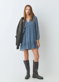 Brownie Vestidos Y Monos*Vestido estampado fluido Azul