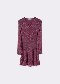 Brownie Vestidos Y Monos|Total Look*Vestido estampado sello indio Berenjena