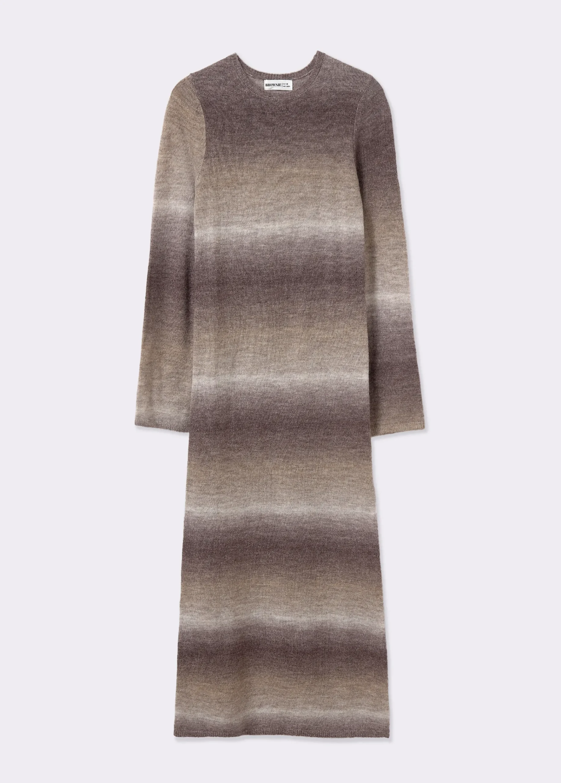 Brownie Vestidos Y Monos|Punto*Vestido largo space dyed Marron