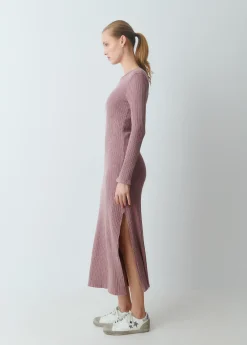 Brownie Vestidos Y Monos*Vestido midi canalé Rosado