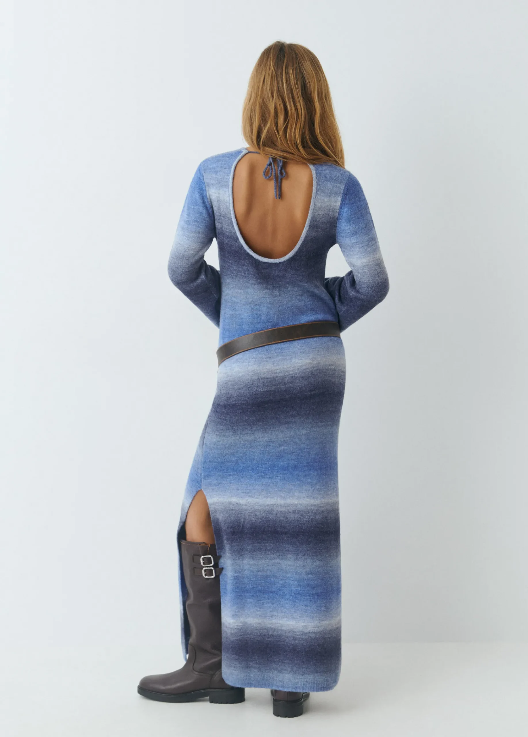 Brownie Vestidos Y Monos|Punto*Vestido space dyed Azul